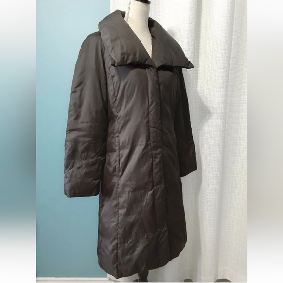 Cole Haan Chocolate Brown Down Jacket - Picture 4 of 11